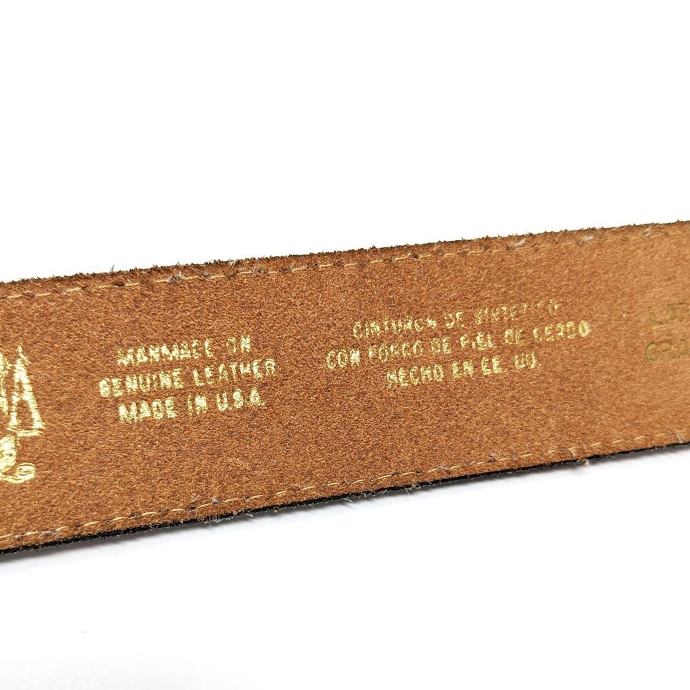 Arizona Belt Mens Large 30-34 Genuine Leather Brown Solid Thick Western USA - Picture 7 of 8